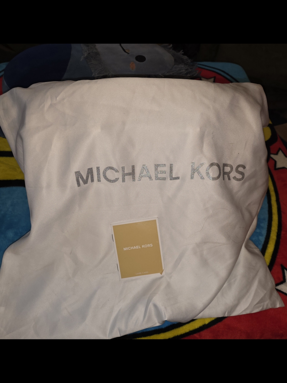 Michael Kors White Leather Satchel with Black Center Stripe - Picture 9 of 10